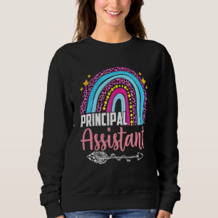 Assistant Principal Rainbow Job Title School Work Sweatshirt