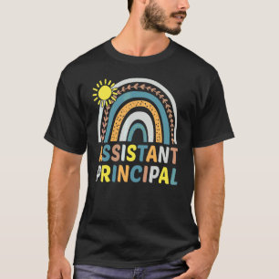 Assistant Principal Rainbow Job Title School Work T-Shirt