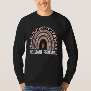 Assistant Principal Rainbow Job Title School Work T-Shirt