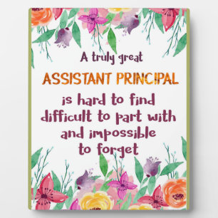 Assistant Principal Secretary Appreciation Thank Plaque