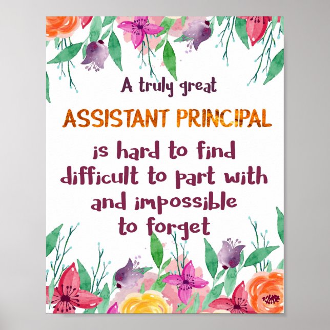 Assistant Principal Secretary Appreciation Thank Poster (Front)