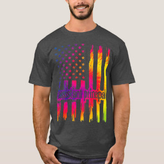 Assistant Principal US Flag Gifts School Crew T-Shirt