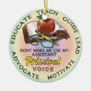 Assistant Principal Voice  Ceramic Ornament