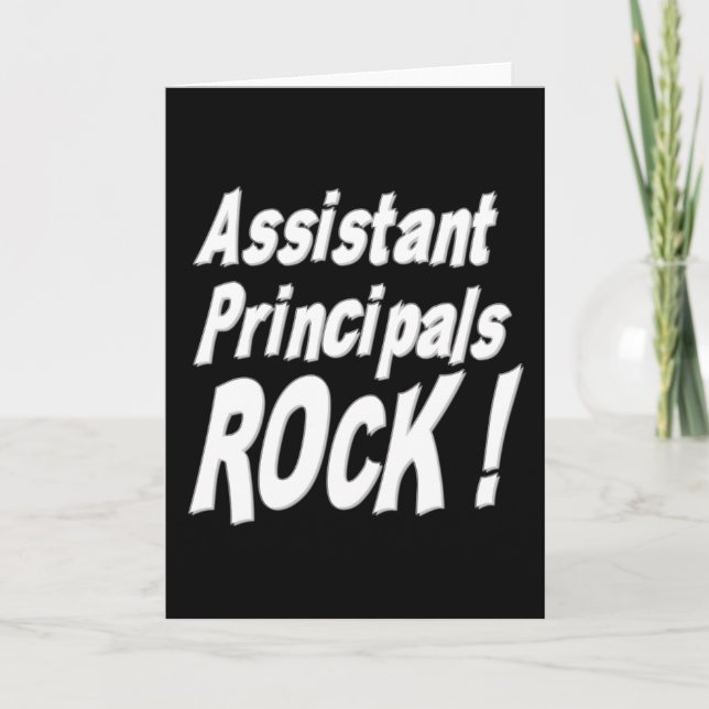 Assistant Principals Rock! Greeting Card (Front)