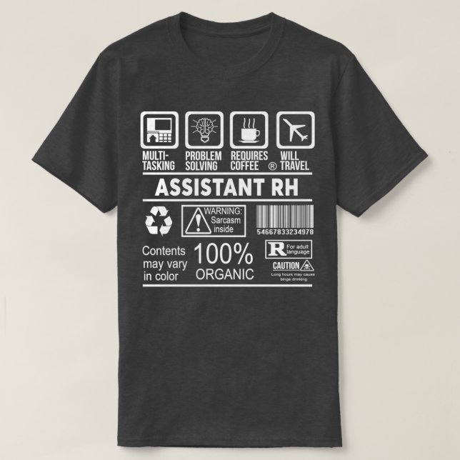 ASSISTANT RH NICE DESIGN 2017 1 T-Shirt (Design Front)