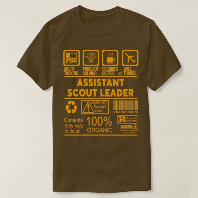 ASSISTANT SCOUT LEADER NICE DESIGN T-Shirt (Design Front)