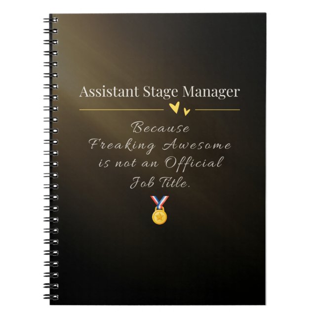 Assistant Stage Manager  Notebook (Front)