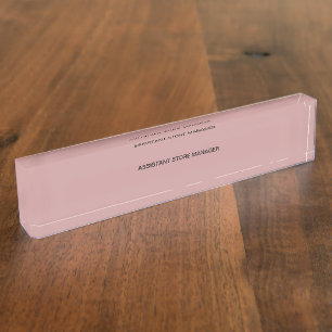 Assistant store manager desk nameplate
