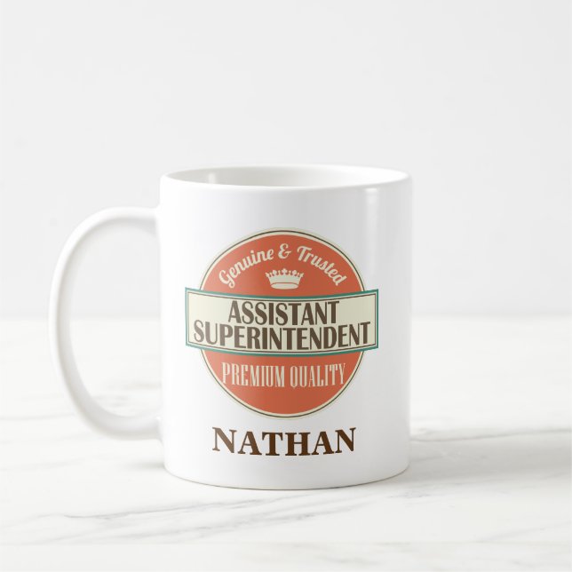 Assistant Superintendent Personalised Mug Gift (Left)