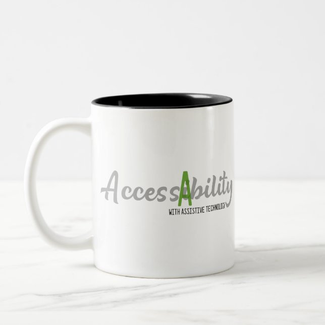 Assistive Technology helps Access your ABILITY Two-Tone Coffee Mug (Left)