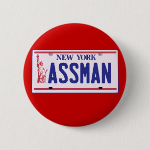 Assman New York License Plate Products 6 Cm Round Badge