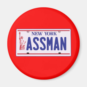 Assman New York License Plate Products Magnet