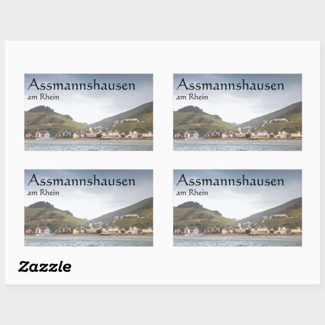 Assmannshausen Germany  Rectangular Sticker (Sheet)