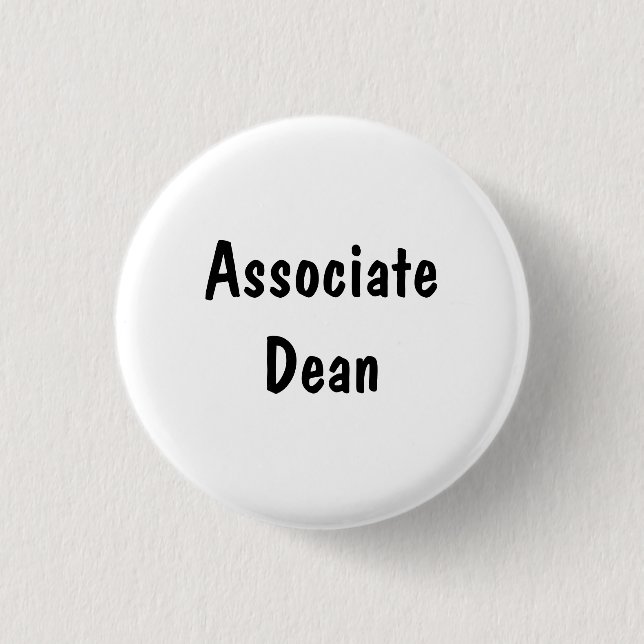 Associate Dean 3 Cm Round Badge (Front)