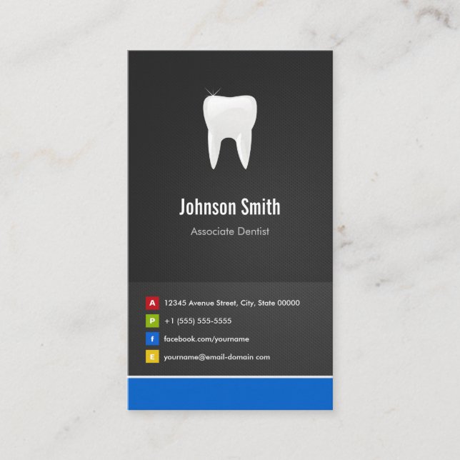 Associate Dentist - Dental Creative Innovative Business Card (Front)