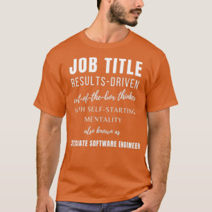 Associate Software Engineer Work Birthday Punny Fu T-Shirt