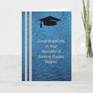 Associates Degree Card in General Studies Blue