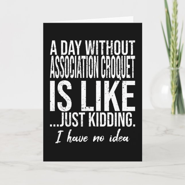 Association Croquet funny gift idea Card (Front)