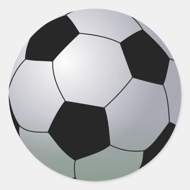 Association Football American Soccer Ball Classic Round Sticker (Front)