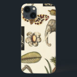 Assorted Animals Painted on Cream Background iPhone 13 Case<br><div class="desc">The wonders of nature are shown in this piece by Vision Studio. Creepy insects mix with an elephant,  butterfly and other assorted animals. If you love nature this is the print for you!</div>
