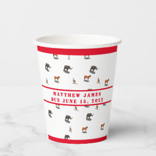 Assorted Animals Themed Baby Shower Paper Cups