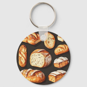 Assorted Artisan Bread Loaves Key Ring