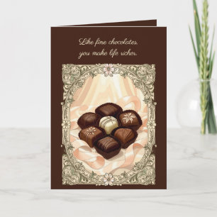 Assorted Bonbons Art Nouveau Style Illustration Card