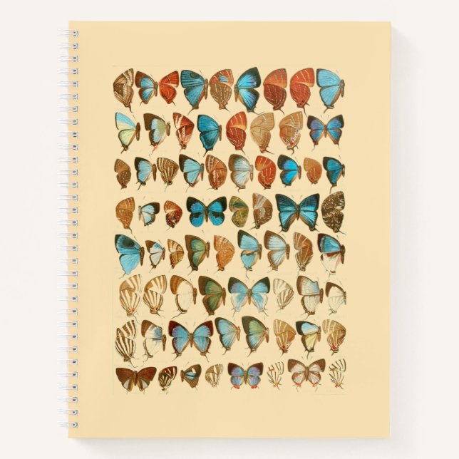 Assorted Butterfly Hardcover Spiral Sketchbook Notebook (Front)