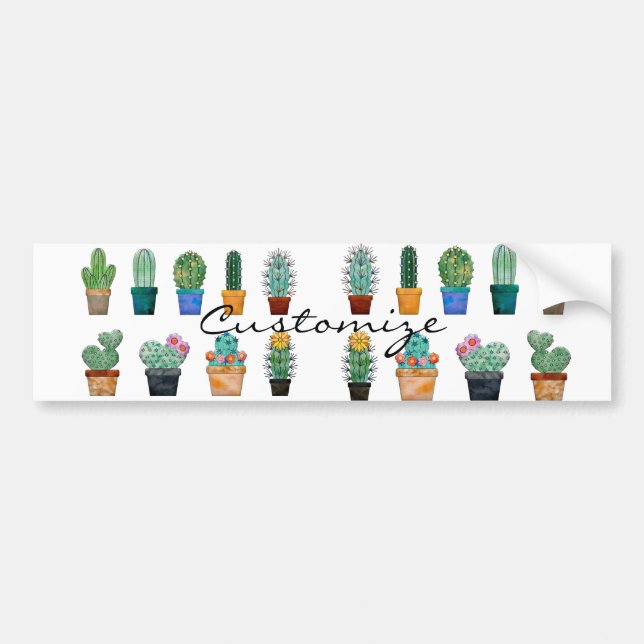Assorted Cactus Plants Thunder_Cove Bumper Sticker (Front)