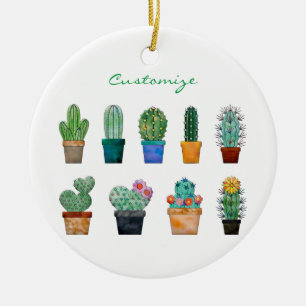 Assorted Cactus Plants Thunder_Cove Ceramic Ornament