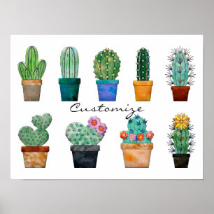 Assorted Cactus Plants Thunder_Cove Poster