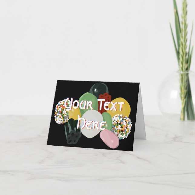 Assorted Candies Greeting Card (Front)