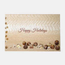 Assorted Chocolates with Flowers Doormat
