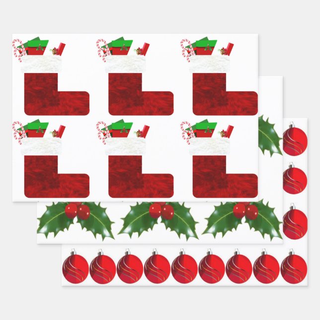 Assorted Christmas Wrapping Paper (Set)