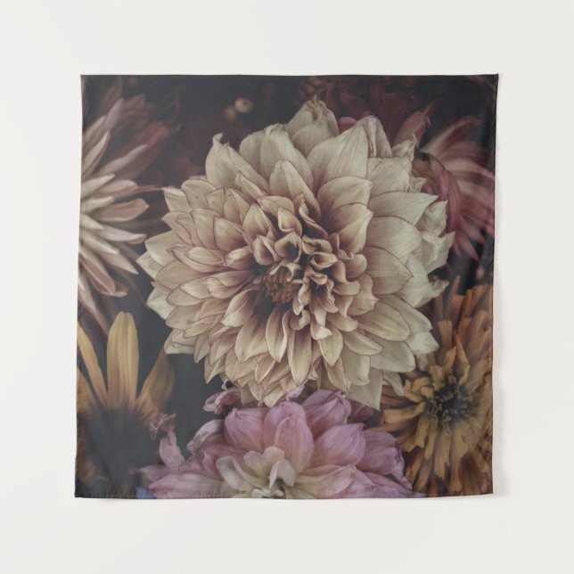 ASSORTED-COLOR FLOWER ARRANGEMENT TAPESTRY (Front)