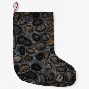 Assorted-color stones small christmas stocking