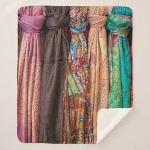 Assorted-color textile lot sherpa blanket