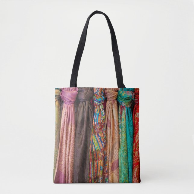 Assorted-color textile lot tote bag (Front)