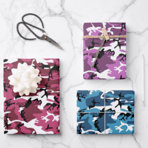 Assorted Colorful Camouflage Wrapping Paper Sheet