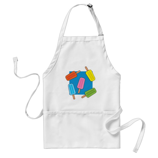 Assorted Colorful Popsicles Pattern Standard Apron (Front)