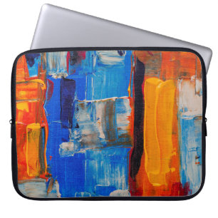 Assorted-colour abstract painting laptop sleeve