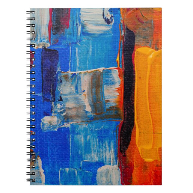 Assorted-colour abstract painting notebook (Front)