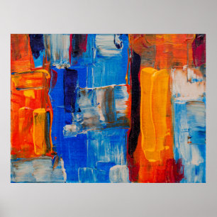 Assorted-colour abstract painting poster