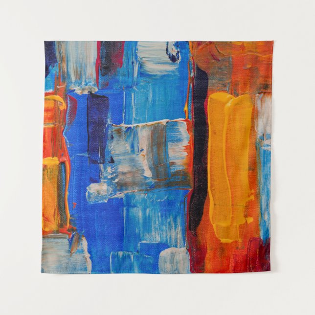 Assorted-colour abstract painting tapestry (Front)