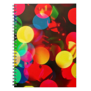 Assorted-colour bokeh lights notebook