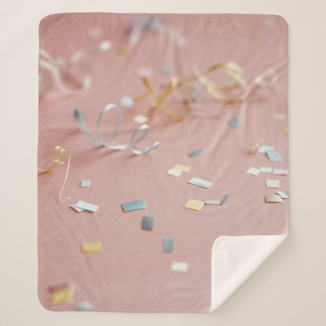 Assorted-colour confetti sherpa blanket (Front)