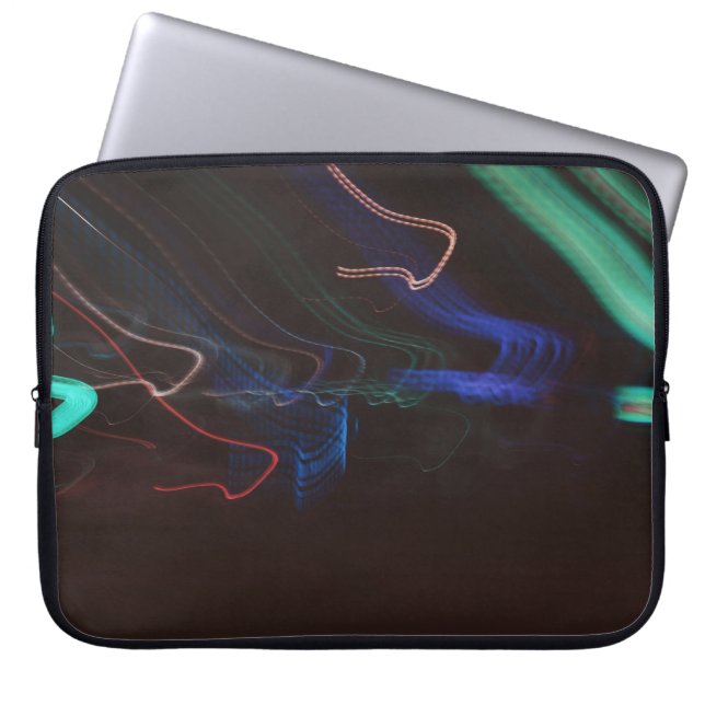 Assorted-colour LED lights illustration Laptop Sleeve (Front)
