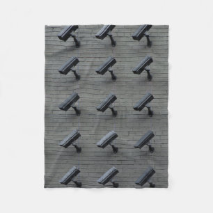 Assorted-colour security cameras fleece blanket