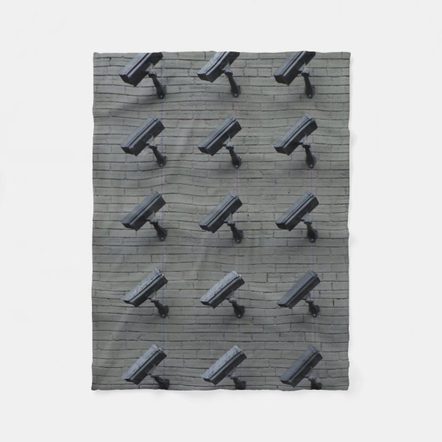 Assorted-colour security cameras fleece blanket (Front)