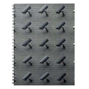 Assorted-colour security cameras notebook